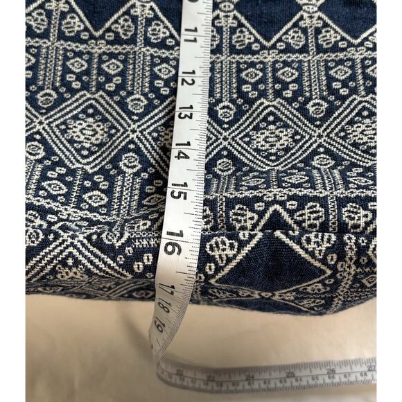 Twig & Arrow BOHO Woven Beach Weekend Tote Bag Fringe Beaded Red White & Blue - Picture 10 of 11